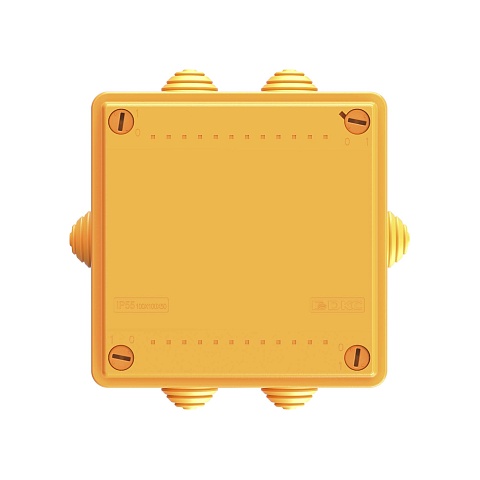 DKC Коробка пластиковая FS с кабельными вводами и клеммниками, IP55,100х100х50 мм, 5р, 450V, 10A, 6 мм2