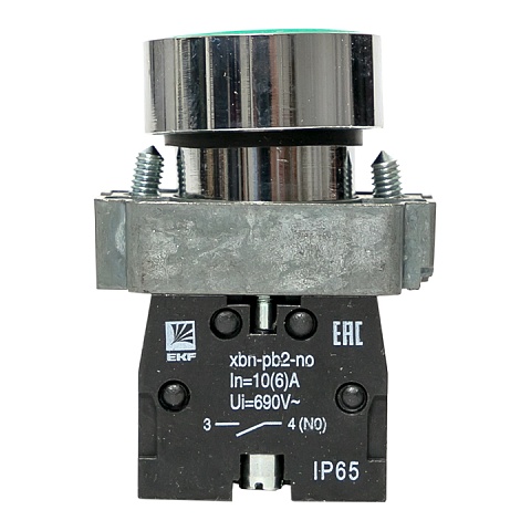 EKF PROxima Кнопка BA31 зеленая NO IP65