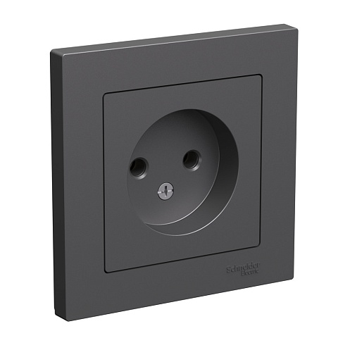 Systeme Electric AtlasDesign Базальт Розетка б/з, 16А, в сборе
