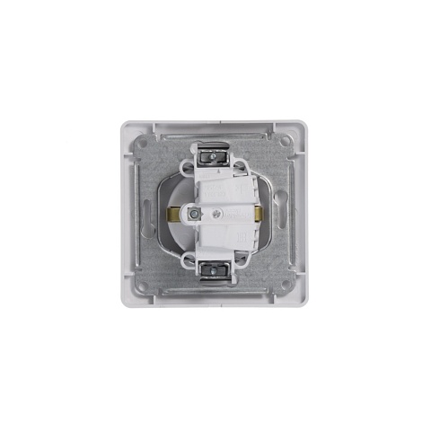 Systeme Electric Glossa Бел Розетка с/з (в сборе с рамкой)