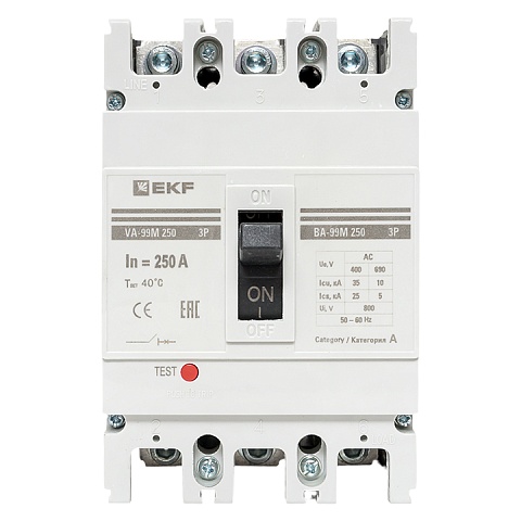 EKF PROxima Автоматический выключатель ВА-99М 250/250А 3P 35кА