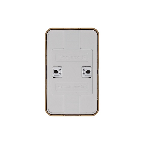 Systeme Electric Blanca наруж Ясень Розетка 2-ая с/з со шторками 16А, 250В, изолир. пластина