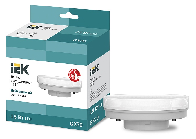 IEK Лампа LED T110 таблетка 18Вт 230В 4000К GX70