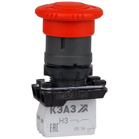 КЭАЗ Кнопка КМЕ5611мФ-красный-1но+1нз-гриб-IP65