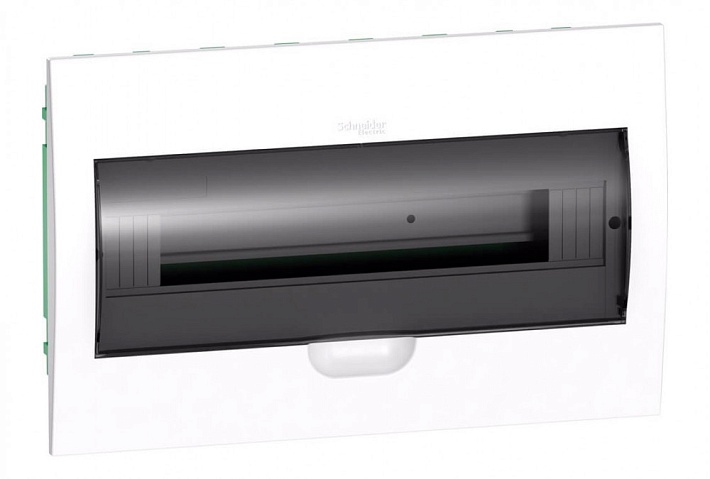 Systeme Electric City9 Корпус встраиваемый с прозрачной дверью 1ряд/18мод, IP40, IK07, 63А, 2 клеммы