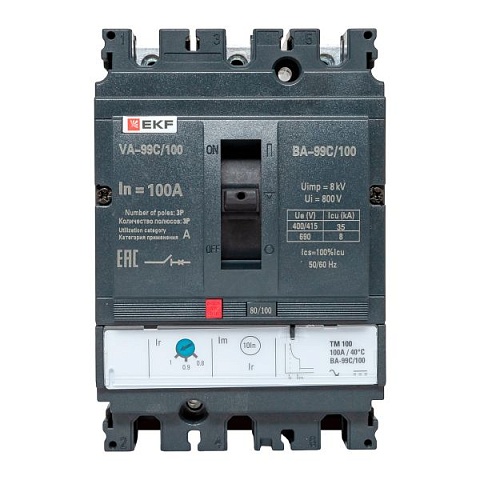 EKF PROxima Выключатель автоматический ВА-99C 100/100А 3P 35кА