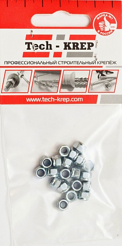 Tech-Krep Гайка DIN985 самоконтрящаяся оцинк. М5 (20 шт) - пакет 103030