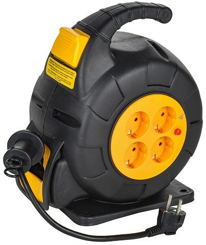 IEK TWIST Катушка УК10 4мест. 2P+PE/10м 3х1,5мм2 автосм.