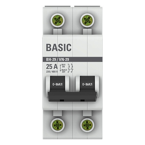 EKF Basic Выключатель нагрузки 2P 25А ВН-29