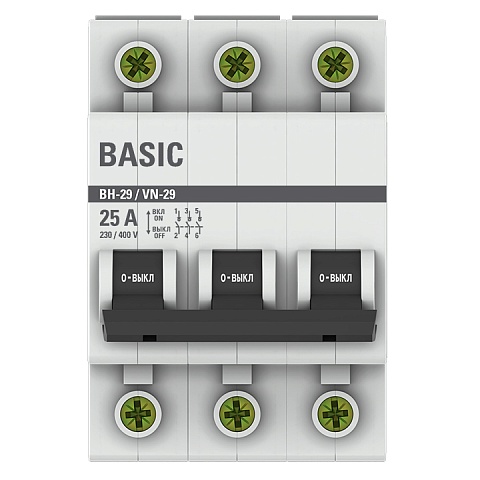 EKF Basic Выключатель нагрузки 3P 25А ВН-29