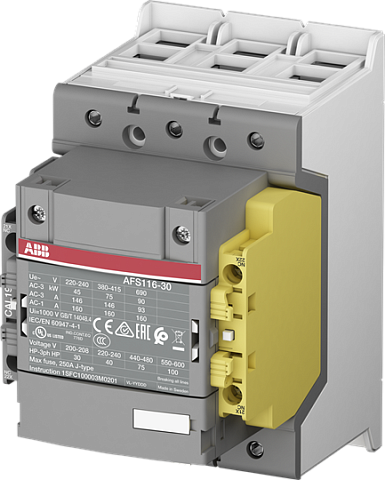 ABB Контактор AFS116-30-12-13 для систем безопасности, с универсальной катушкой управления 100-250В AC/DC