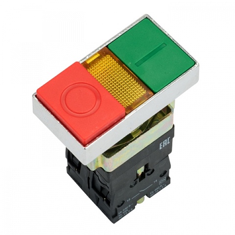 EKF PROxima Кнопка LAY5-BW8465 "I-O" прямоугольная 230В NO+NC