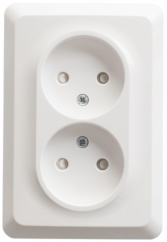 Systeme Electric Этюд Бел Розетка 2-ая б/з со шторками 16А 250B