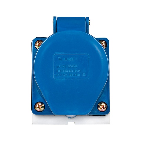 EKF PROxima Розетка стационарная наружная 123 2Р+РЕ 32А 220В IP44